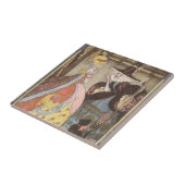 Assepoester en keiharde godmoeder,  feiharde schil tegeltje (Zijkant)