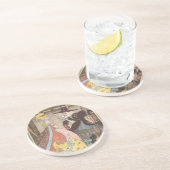 Assepoester en keiharde godmoeder,  feiharde schil zandsteen onderzetter (Zijkant)