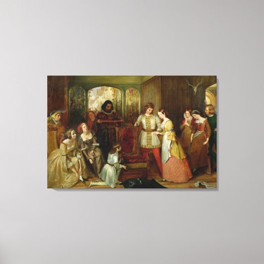 Assepoester en slipper canvas afdruk (Voorkant)