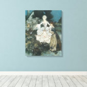  Assepoester Fairy Godmoeder van Edmund Dulac Canvas Afdruk (Insitu (Houten vloer))