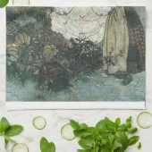  Assepoester Fairy Godmoeder van Edmund Dulac Theedoek (Gevouwen)