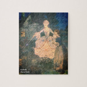 Assepoester Fairy Godmother Oude Boek Illustratie Legpuzzel