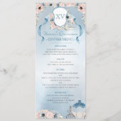 Assepoester Fairy Tale Elegant Blue Pink Menu (Voorkant)