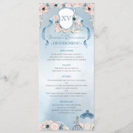 Assepoester Fairy Tale Elegant Blue Pink Menu