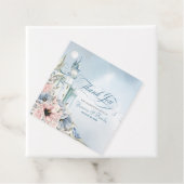 Assepoester Fairy Tale Light Blue Pink Hartelijk d Bedankjes Labels (In situ)