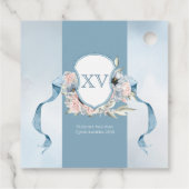 Assepoester Fairy Tale Light Blue Pink Hartelijk d Bedankjes Labels (Achterkant)