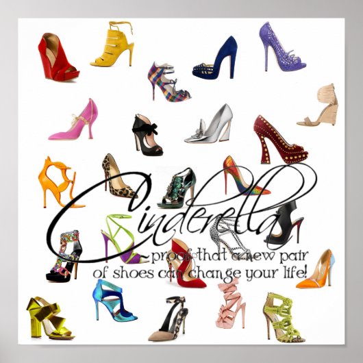 Assepoester Funny Cute Quote Shoes Art Poster Prin (Voorkant)