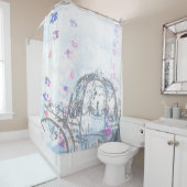 Assepoester geïnspireerd carriage Shower Curtain Douchegordijn (In situ)