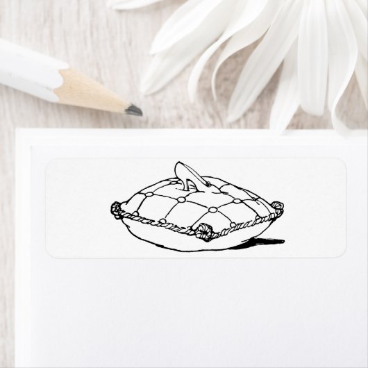 Assepoester Glas Slipper en Kussen Kleine Labels (Insitu)