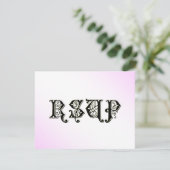 Assepoester Glass Slipper Pink RSVP-kaarten RSVP Kaartje (Staand voorkant)