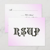 Assepoester Glass Slipper Pink RSVP-kaarten RSVP Kaartje (Voorkant / Achterkant)