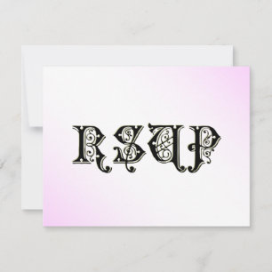 Assepoester Glass Slipper Pink RSVP-kaarten RSVP Kaartje