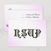 Assepoester Glass Slipper Pink RSVP-kaarten RSVP Kaartje (Voorkant / Achterkant)