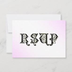 Assepoester Glass Slipper Pink RSVP-kaarten RSVP Kaartje