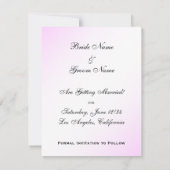 Assepoester Glazen Muiltje Roze Trouw Aankondiging (Achterkant)