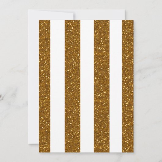 Assepoester Gold Glitter Stippen Uitnodiging (Achterkant)