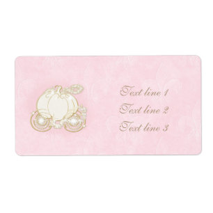 Assepoester Goud Carriage Licht Roze Prinses Label