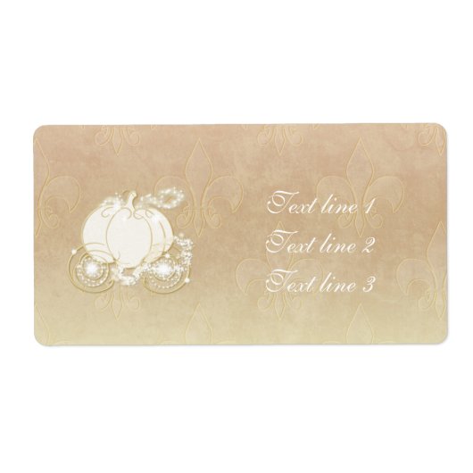 Assepoester Gouden Koets Champagne Prinses Label (Voorkant)