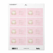 Assepoester Gouden Koets Licht Roze Princess Label (Full Sheet)