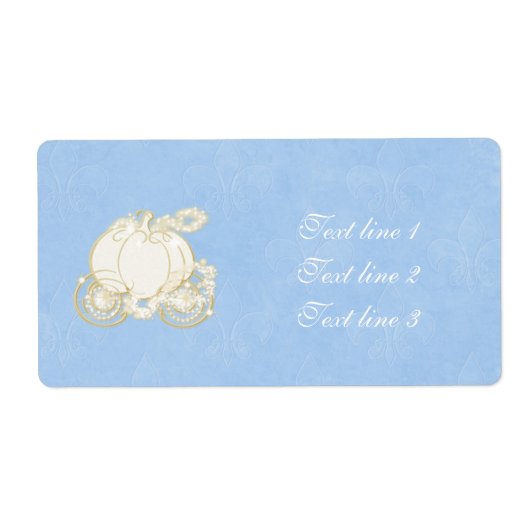 Assepoester Gouden Koets Prinses Blauw Label (Voorkant)