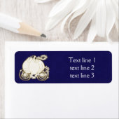 Assepoester Gouden Koets Royal Blue Adresetiketten Etiket (Insitu)