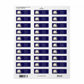 Assepoester Gouden Koets Royal Blue Adresetiketten Etiket (Full Sheet)