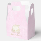Assepoester Gouden Koets Roze Feest Favoriet Dozen Bedankdoosjes (Geopend)