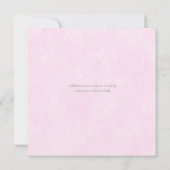 Assepoester Gouden Koets Roze Prinses Uitnodiging (Achterkant)