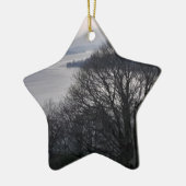 Assepoester in het winterkeramisch Ornament (Links)