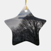 Assepoester in het winterkeramisch Ornament (Achterkant)