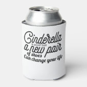 Assepoester is een bewijs dat een nieuw paar schoe blikjeskoeler (Blikje Voorkant)
