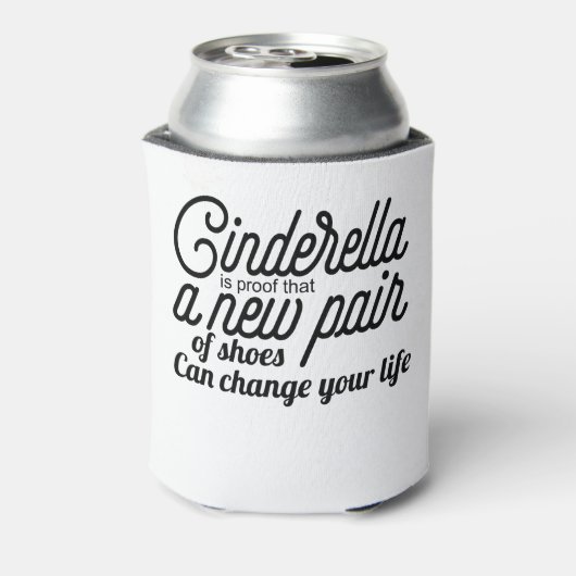 Assepoester is een bewijs dat een nieuw paar schoe blikjeskoeler (Blikje Achterkant)