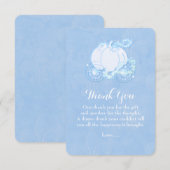 Assepoester Koets Blauwe Sprookje Bedankkaart (Voorkant / Achterkant)