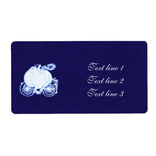 Assepoester Koets Prinses Royal Blauw Label (Voorkant)