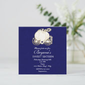 Assepoester Koninklijke Blauwe Prinsessenkoets Uit Kaart (Staand voorkant)