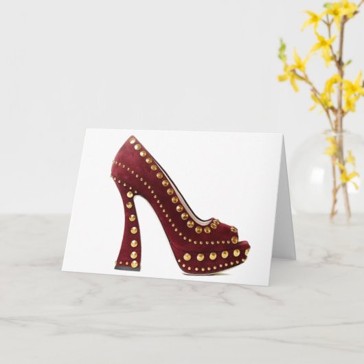 Assepoester Miu Miu Red Suede Shoes Kaart (Gele Bloem)
