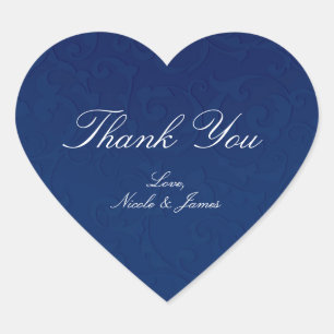 Assepoester Navy Blauwe Elegante Sprookjes Bruilof Hart Sticker