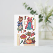 Assepoester, papierdollar, Louis Wain Briefkaart (Staand voorkant)