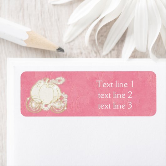 Assepoester Pink Gold Carriage Royal Adresetikette Etiket (Insitu)