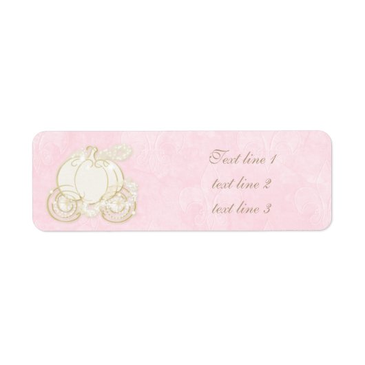 Assepoester Pink Gold Carriage Royal Adresetikette Etiket (Voorkant)