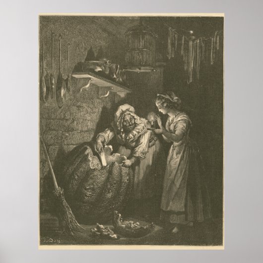 Assepoester Pompoen - Gustave Doré Poster (Voorkant)