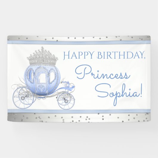 Assepoester Princess Girls Verjaardagsbanner Spandoek (Horizontaal)