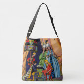 Assepoester, prins en glazen slipper crossbody tas (Achterkant)