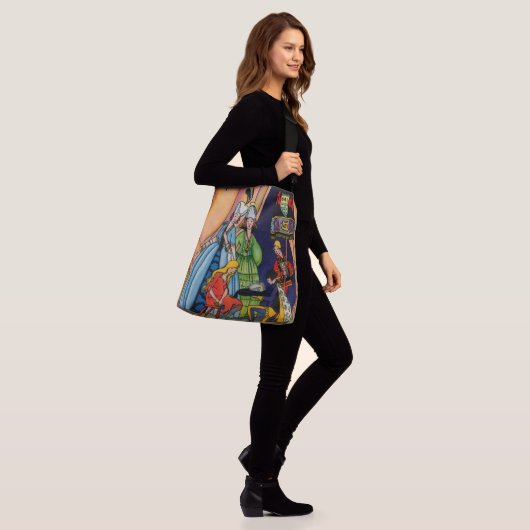Assepoester, prins en glazen slipper crossbody tas (Op model)