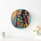 Assepoester, prins en glazen slipper grote klok (Huis)