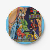 Assepoester, prins en glazen slipper papieren bordje (Voorkant)