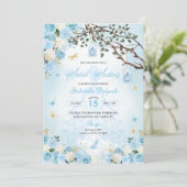 Assepoester prinses betoverde tuin zoet 16 kaart (Staand voorkant)