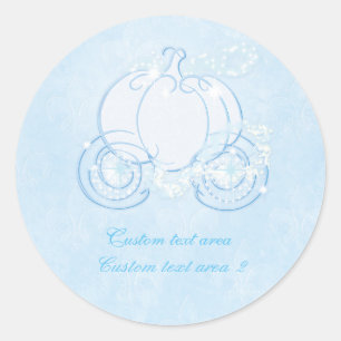 Assepoester Prinses Blauwe Koets Elegante Sticker