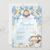 Assepoester Prinses Carriage Elegant Quinceanera Kaart (Voorkant)