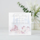 Assepoester Prinses Elk Nummer Verjaardagsfeest Kaart (Staand voorkant)